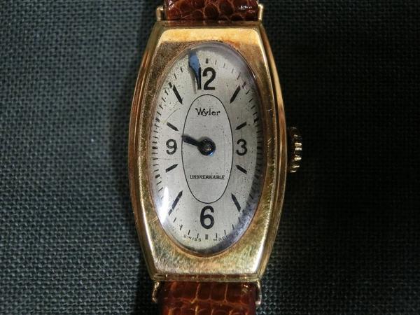 A00113 スイスWYLER 15石 裏板K18金製 手巻腕時計 計10g
