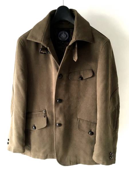 高級 Jプレス ライナー付き 牛革釦使い ジャケットコート M