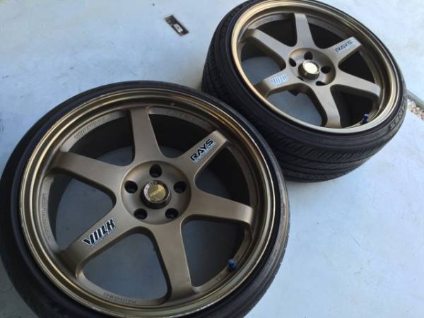 ◆◇RAYS TE37 19x8.5j+22 114.3-5穴 2本 CE28 RE30◇◆