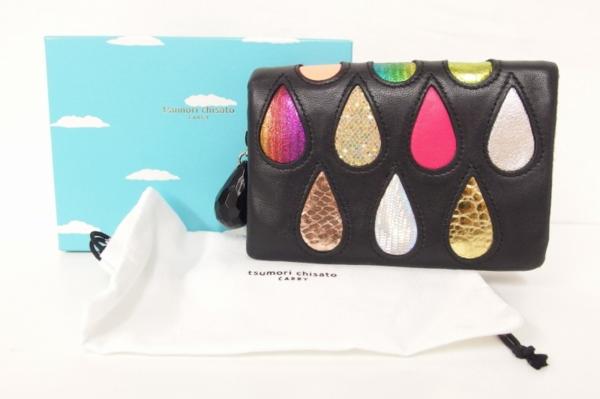 未使用品！ツモリチサトtsumori chisato* 二つ折り財布/ブラック
