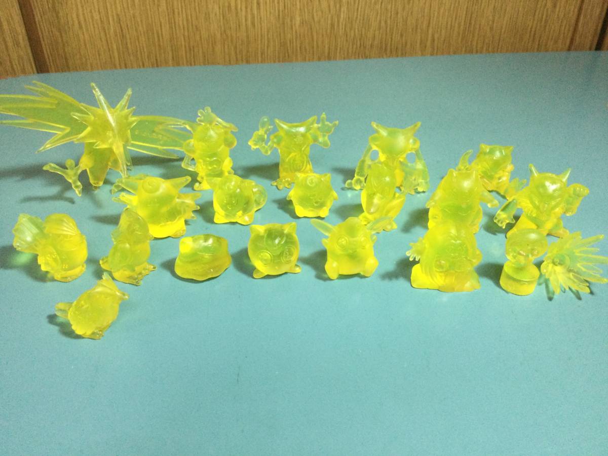 ☆ポケモン☆ ゴム人形 塩ビ フィギュア クリア 黄色 セット 大量 