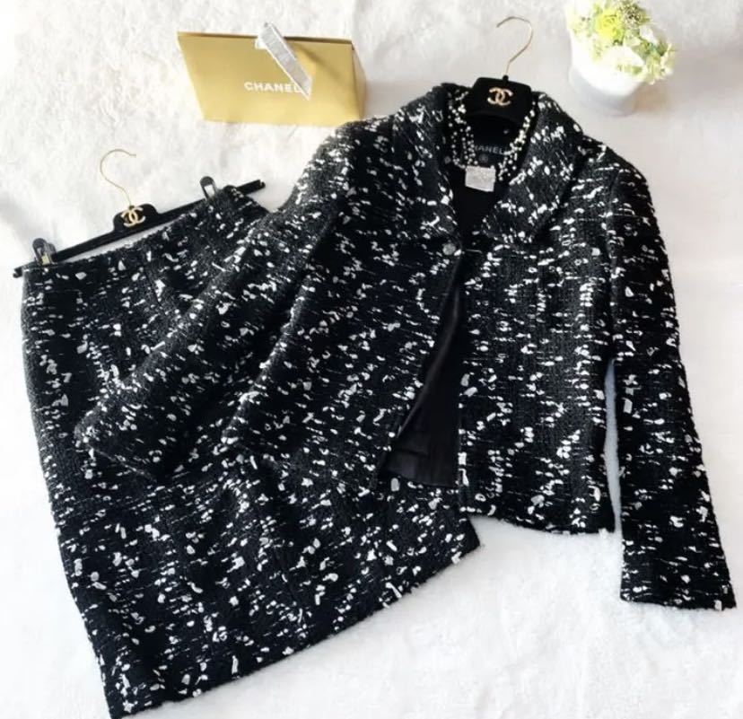 1円スタート 超美品 CHANEL シャネル ジャケット ツイードスーツ 本物 