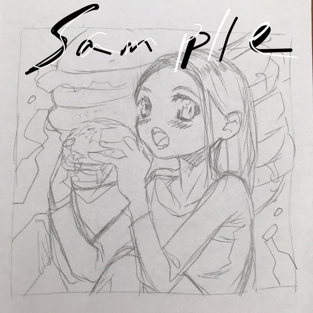 オリジナル ハンバーガー 手描きイラスト 鉛筆ラフ付き ミニ色紙1枚 コピック 手描きイラスト 売買されたオークション情報 Yahooの商品情報をアーカイブ公開 オークファン Aucfan Com