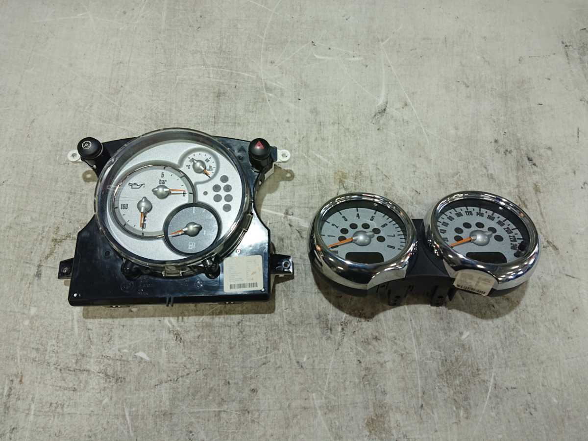★H161 【希少 オプション】 クロノメーター スピードメーター タコメーター ミニクーパーS R53 RE16 ( R50 RA16 r52 JCW 純正 後期