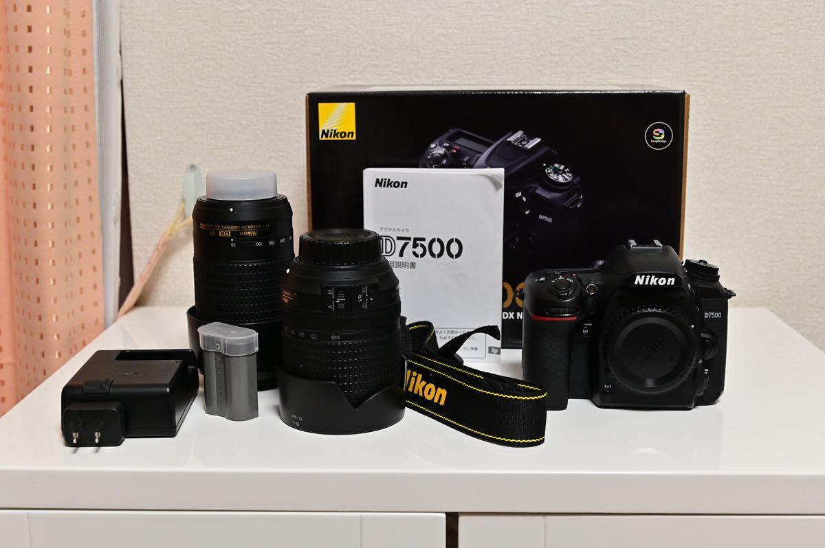 Nikon D7500 レンズキットAF-S 18-140mm ＋AF-P 70-300mm 中古 美品_1