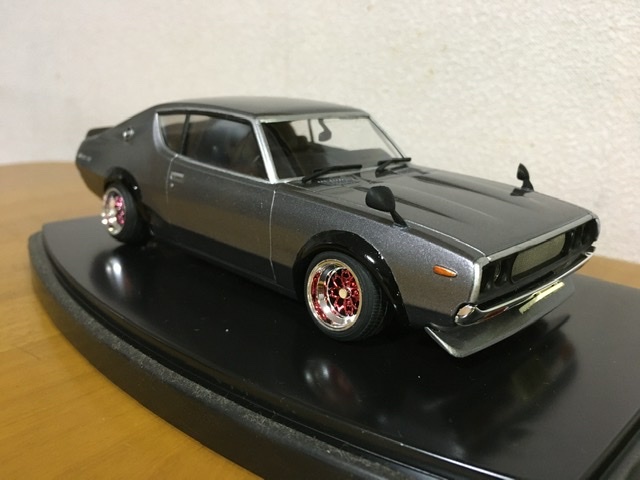 スカイライン ケンメリ GTR プラモデル 完成品 深リム弥生ホイール