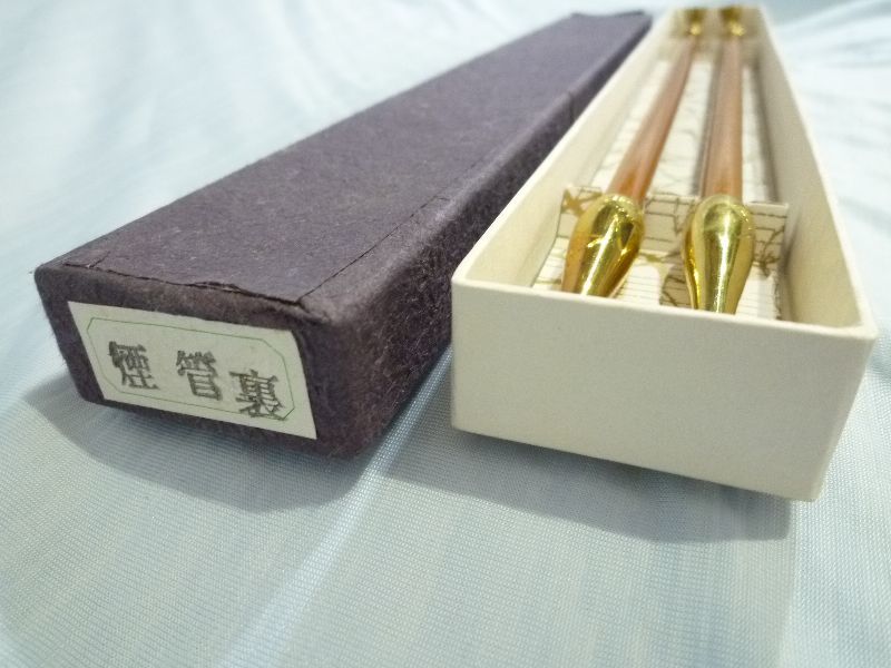 木村清五郎作 銀杏彫　煙管　一双 共箱　共布　未使用品 煙管 一双 銀杏 裏千家 煙管（キセル）一双 | 小林漆陶 裏千家の通販