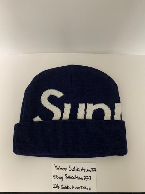 最新作，低価 【新品】 Supreme シュプリーム BIG Logo Beanie NAVY