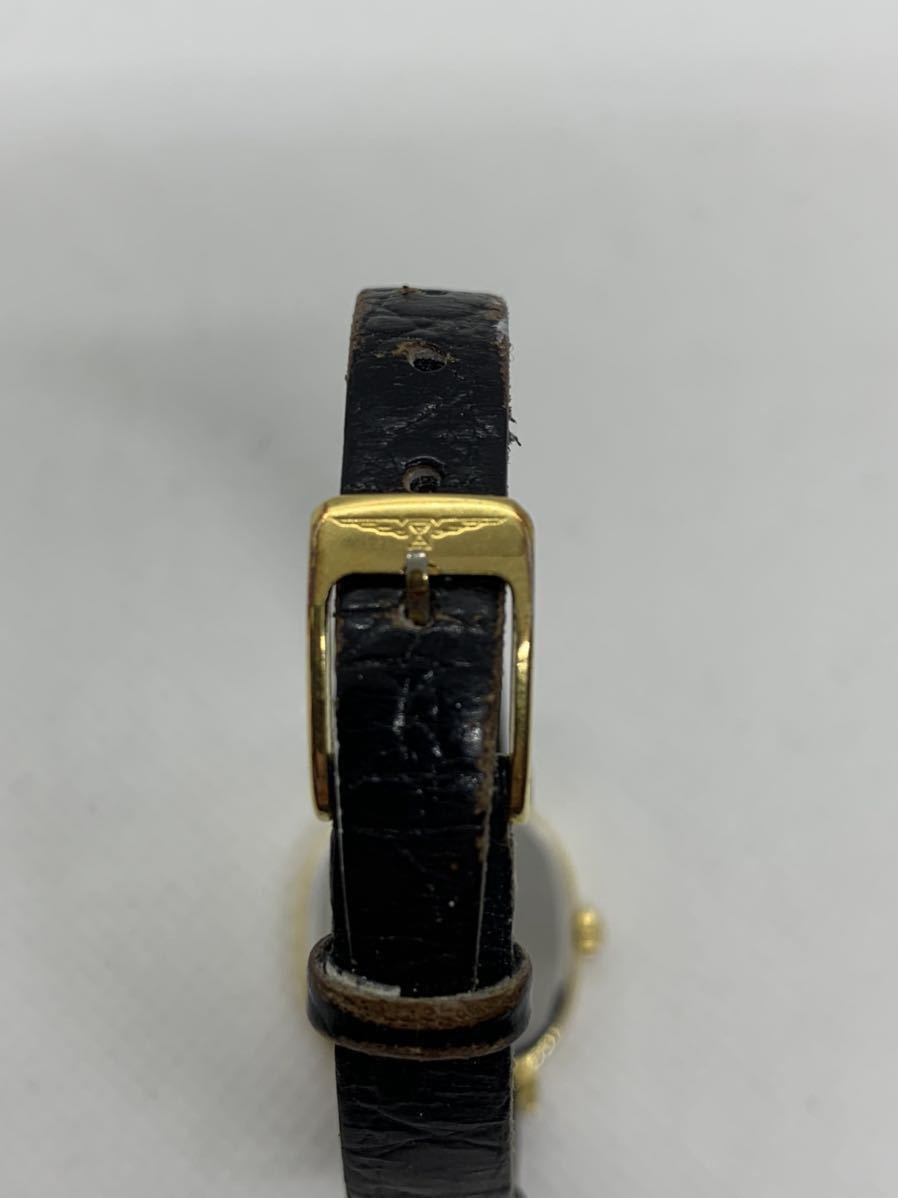 ○ LONGINES ロンジン クォーツ レディース 腕時計 黒ベルト ゴールド