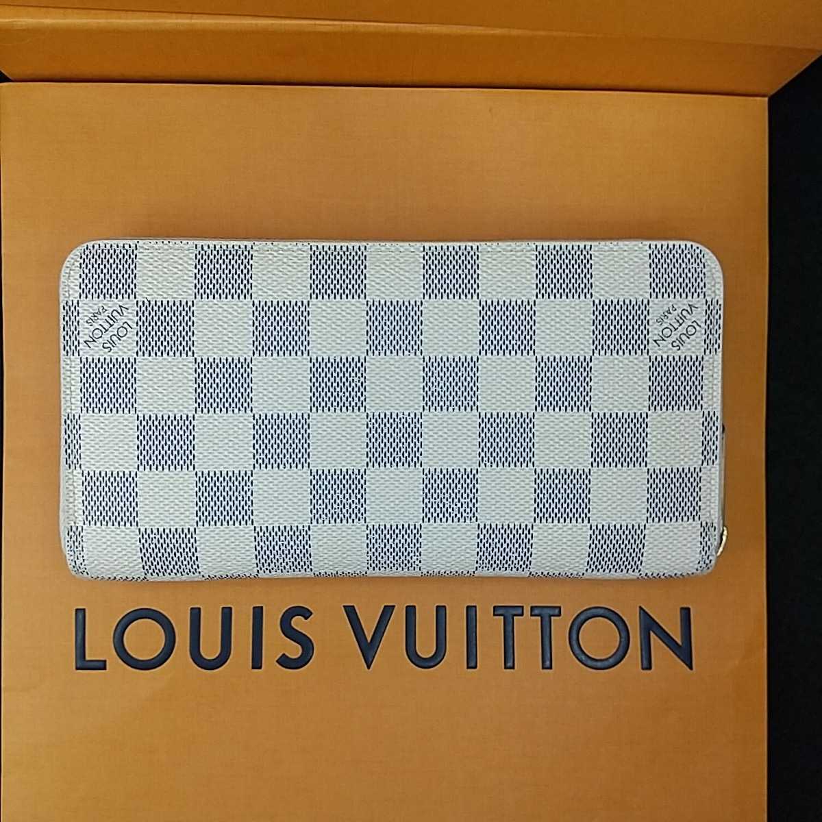 1円～VI4087 極上美品★正規品 LOUIS VUITTON ルイ　ヴィトン ジッピー ウォレット ダミエ アズール ラウンドファスナー  長財布 財布
