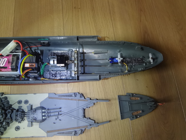 動画あり RC タミヤ 1／350 戦艦大和 完成品 メカ プロポ 