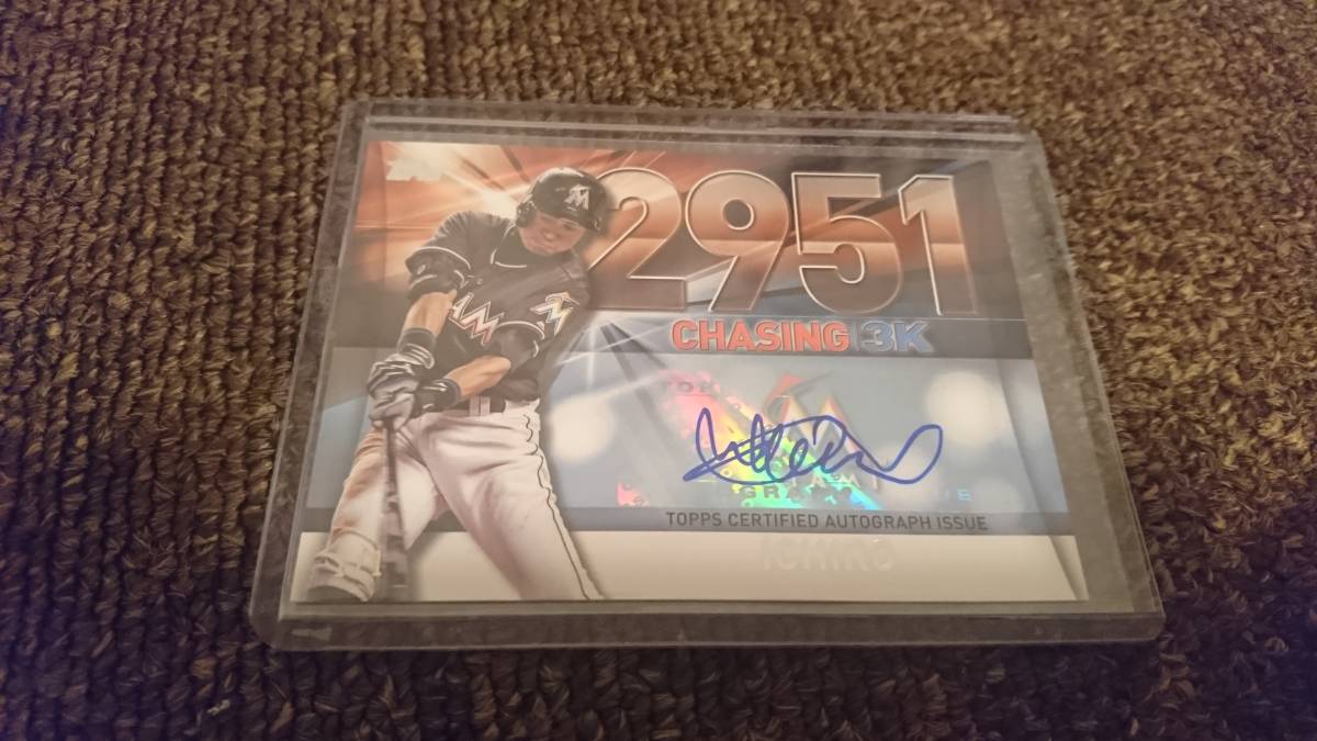 2016 TOPPS CHASING 3000 AUTO ICHIRO イチロー 1/1 サイン