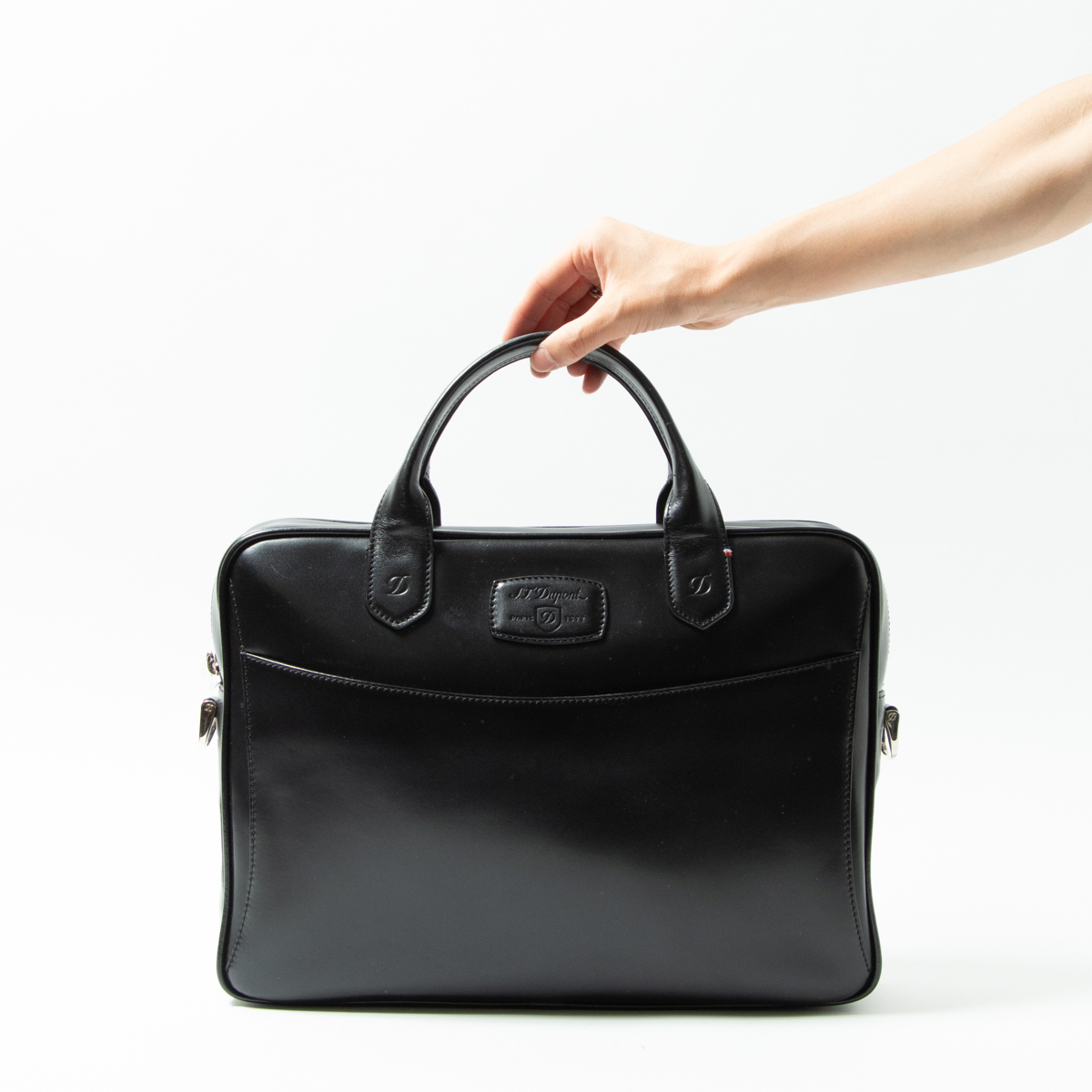 S.T. Dupont ビジネスバッグ 黒 レザー ME0262//*エステーデュポン