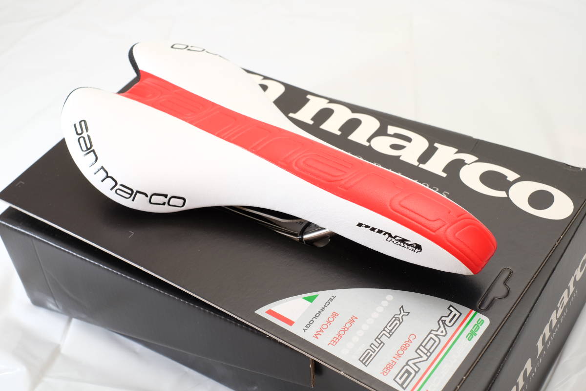PONZA power racing 白赤 selle san marco サドル ポンザ パワー