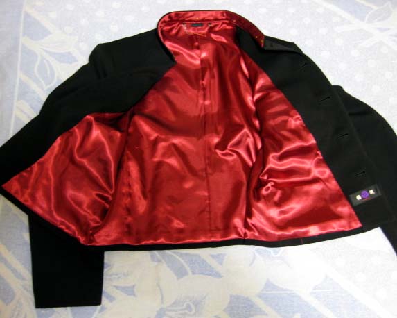□変形学生服 短ラン 極族 着丈55cm Size:L 総裏地:赤【美品 