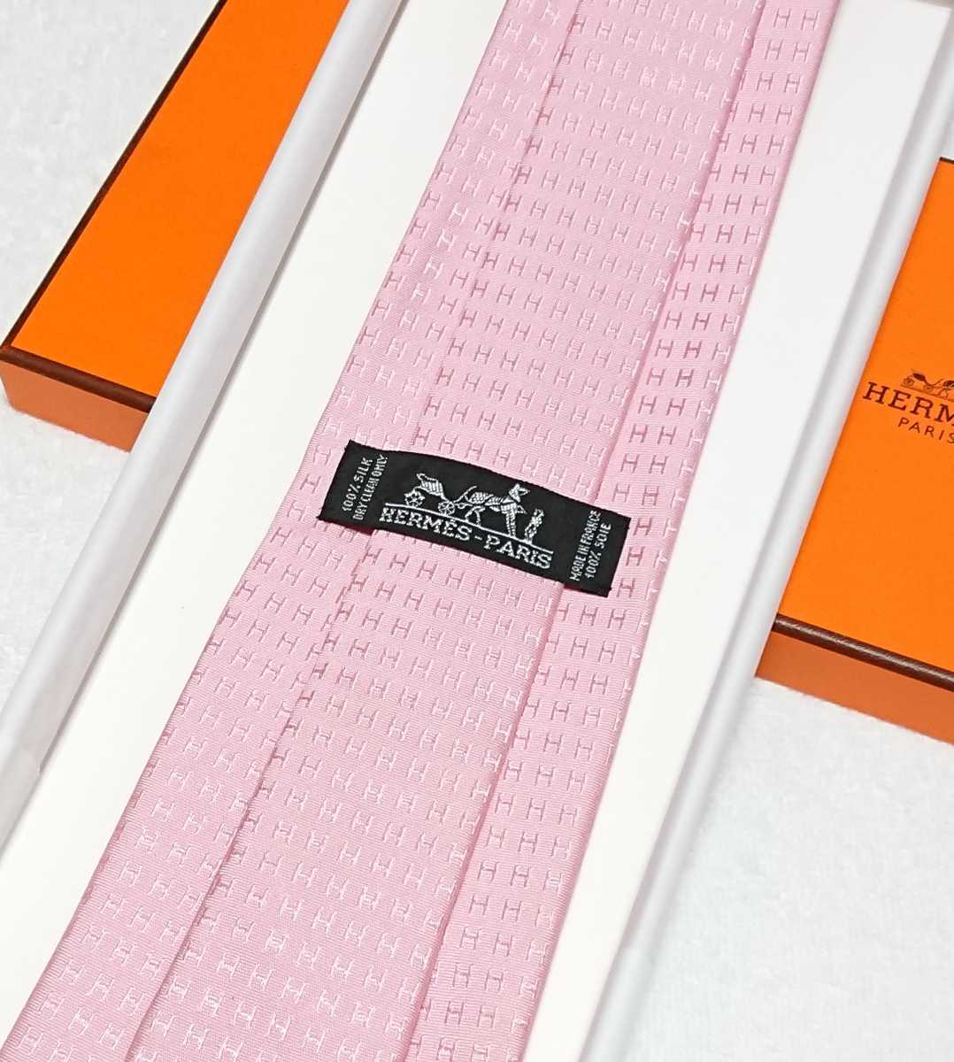 HERMES ネクタイ 紋章柄 ピンク 【公式通販】