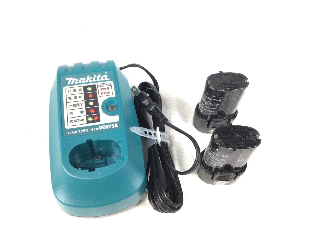 セール， 高品質 【送料無料☆彡】makita マキタ 7.2V 充電式ペンインパクトドライバ TD021D バッテリー2個(7.2V 1.0Ah) 充電器 ケース付き