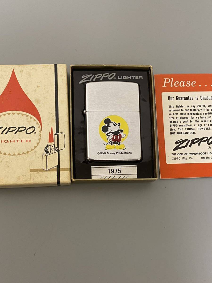 ZIPPO ミッキー 1975年 ニアミント ZIPPO ミッキー - ON TAG 1980年