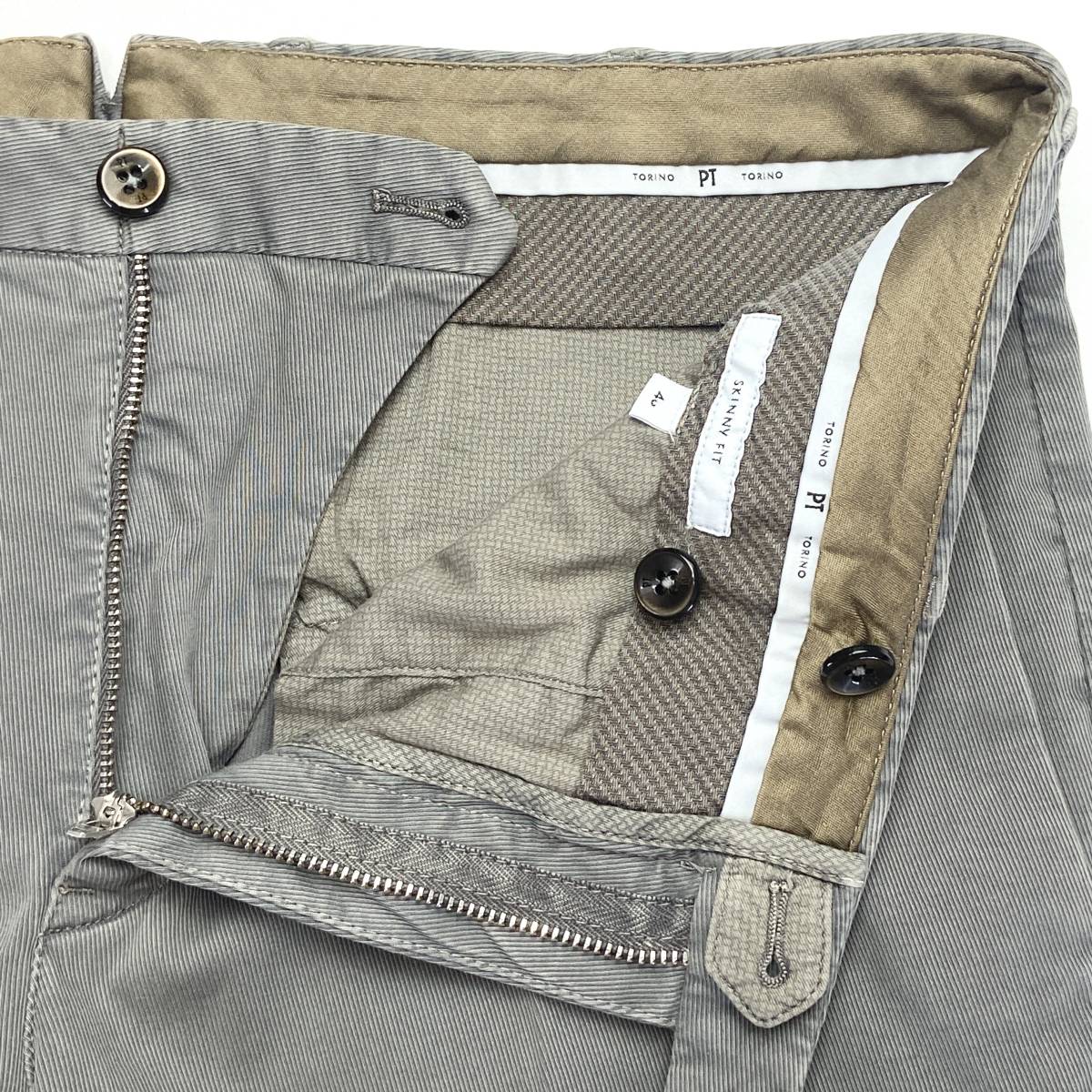 未使用品 ◆PT TORINO◆ スキニーフィットスラックス size50(実寸ウエスト88cm) TORINO PT &frasl; スキニーフィット ノープリーツ TORINO（ピーティートリノ）スラックス、モデル別完全攻略