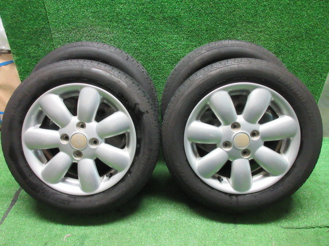 スズキ 純正 14インチ 14x4.5J PCD100 +45 4H 155/65R14 4本　ワゴンR アルト MRワゴン スペーシア等　　2021.8.26.O.4-A10