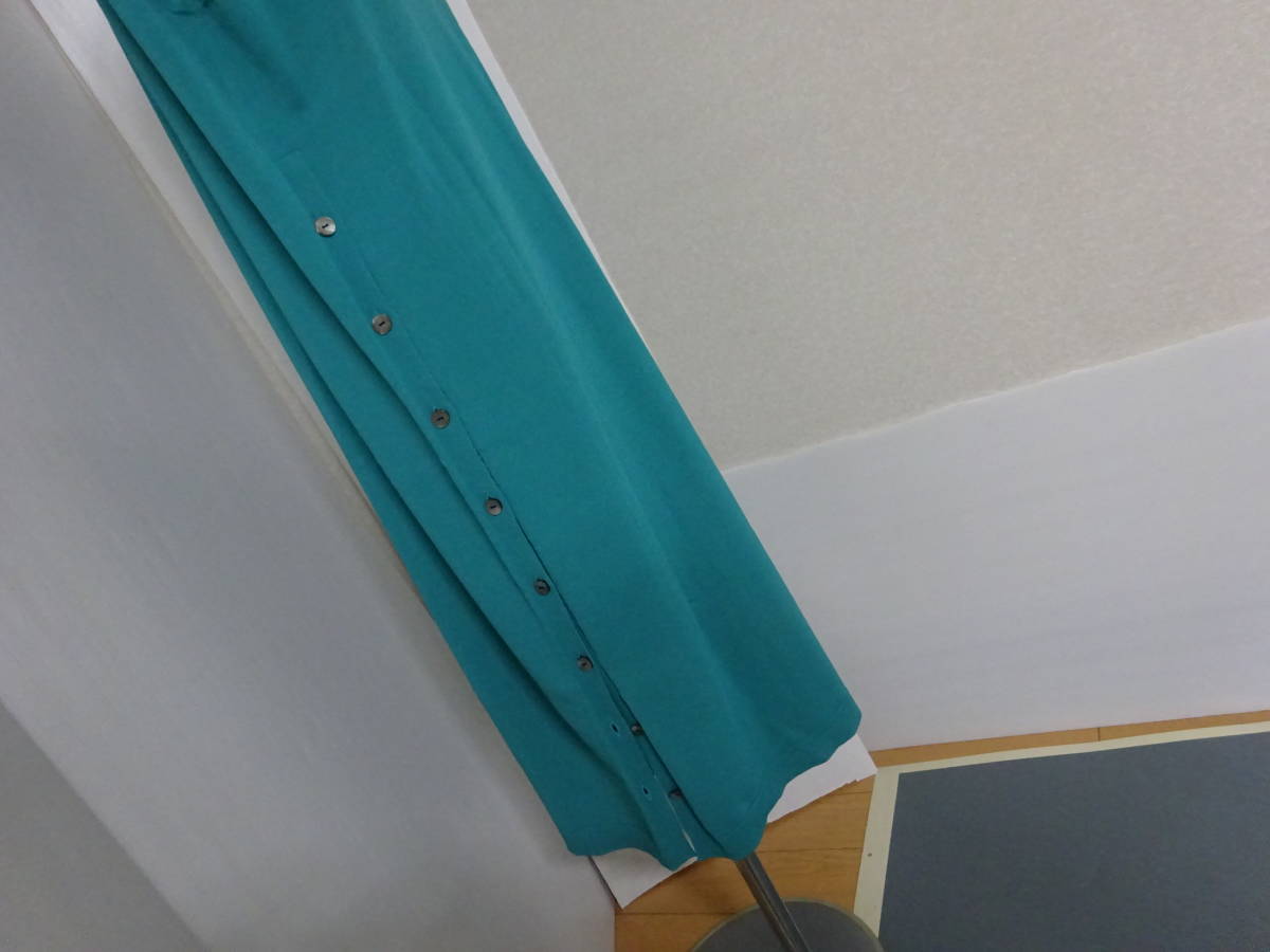 新品☆Gabardine　K.Tのロングニットワンピース・緑・13号・定価2.7万円 ニット ワンピース ニットワンピース Uネック 冬 エレガント