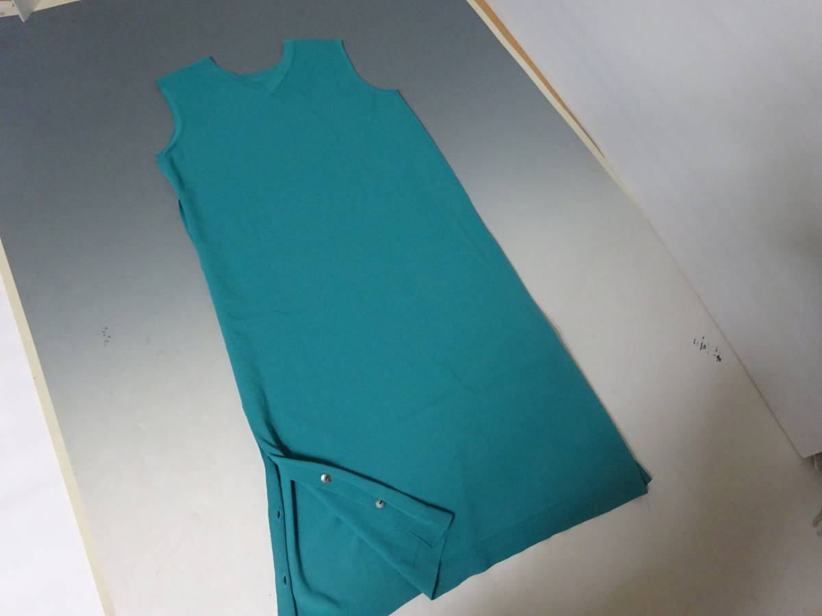 新品☆Gabardine　K.Tのロングニットワンピース・緑・13号・定価2.7万円 ニット ワンピース ニットワンピース Uネック 冬 エレガント