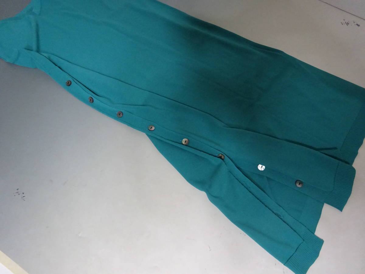 新品☆Gabardine　K.Tのロングニットワンピース・緑・13号・定価2.7万円 ニット ワンピース ニットワンピース Uネック 冬 エレガント