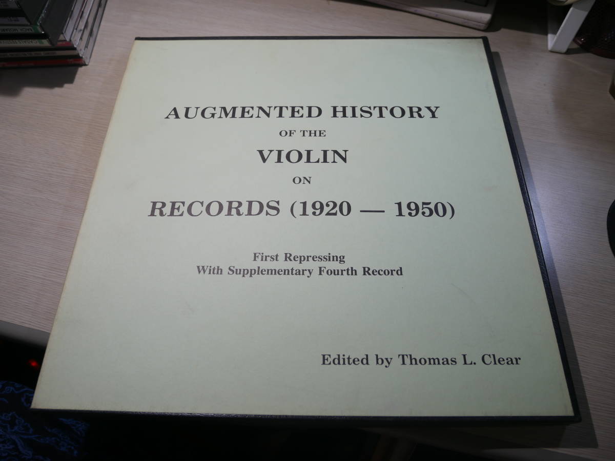お得，得価 初回4枚/AUGMENTED HISTORY OF THE VIOLIN ON RECORDS 1920-1950 TLC-2580 1ST REPRESSING NM 4LPs BOX SET/with THOMAS L. CLEAR'S LETTER(器楽)｜売買されたオークション情報、yahooの商品情報をアーカイブ公開 - オークファン 器楽