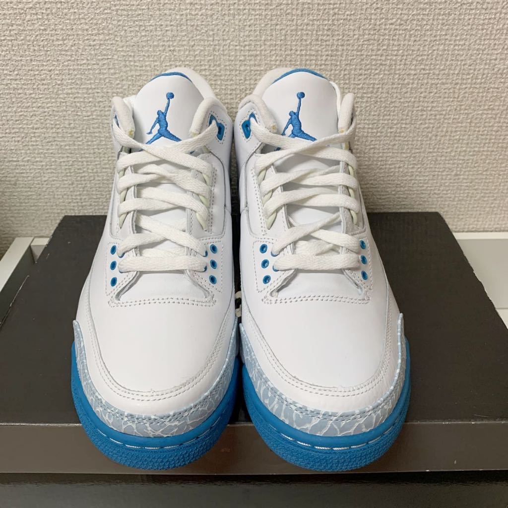 希少 国内未発売 NIKE AIR JORDAN 3 RETRO UNC 26.5cm ナイキ エア 