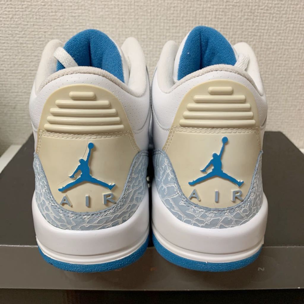 希少 国内未発売 NIKE AIR JORDAN 3 RETRO UNC 26.5cm ナイキ エア 