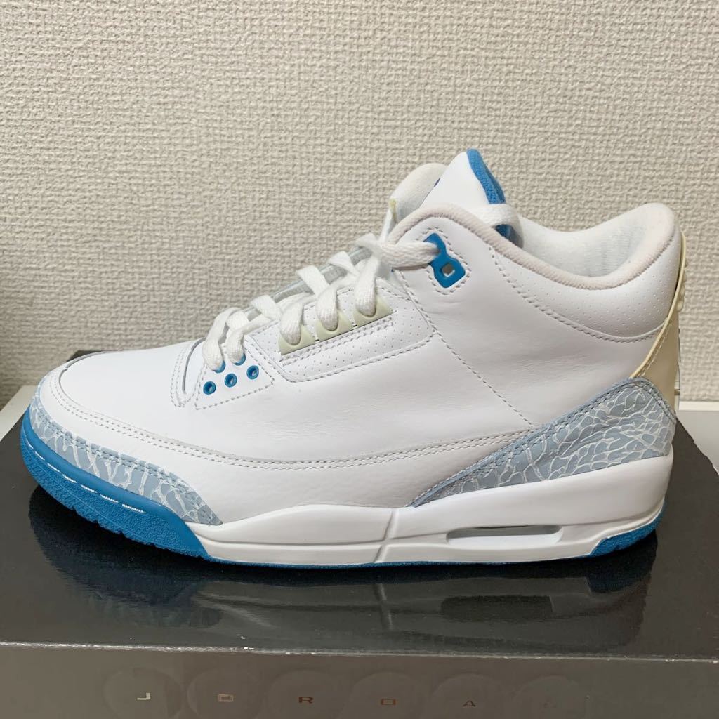 希少 国内未発売 NIKE AIR JORDAN 3 RETRO UNC 26.5cm ナイキ エア 
