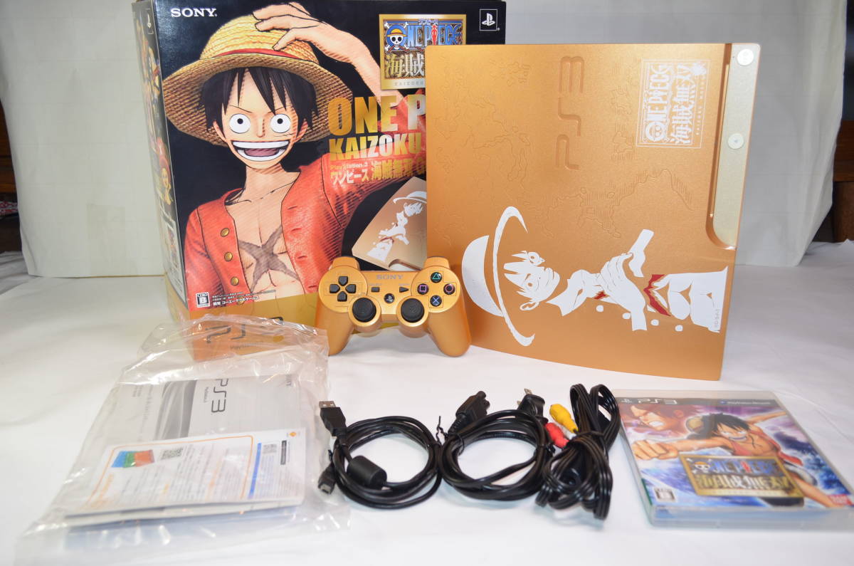 ☆付属品完備 動作良好☆PS3 本体 ワンピース 海賊無双 gold ☆付属品完備 動作良好☆PS3 本体 ワンピース 海賊無双 gold