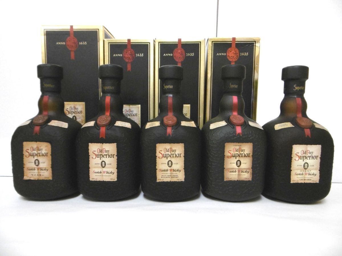 古酒 未開栓 5本セット Old Parr Superior オールドパー スペリオール