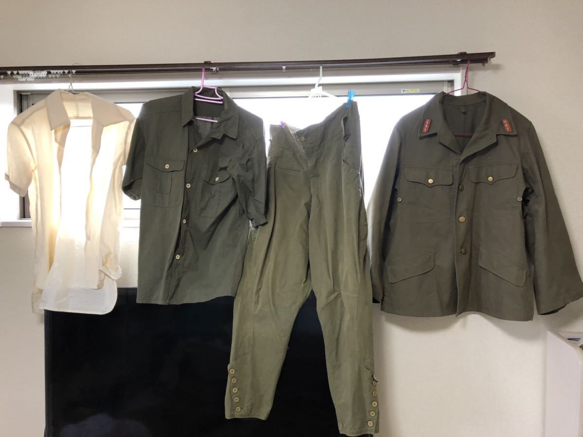 日本軍 軍服 開襟 上下 シャツ2枚 実物 大日本帝国陸軍開襟軍服 装備