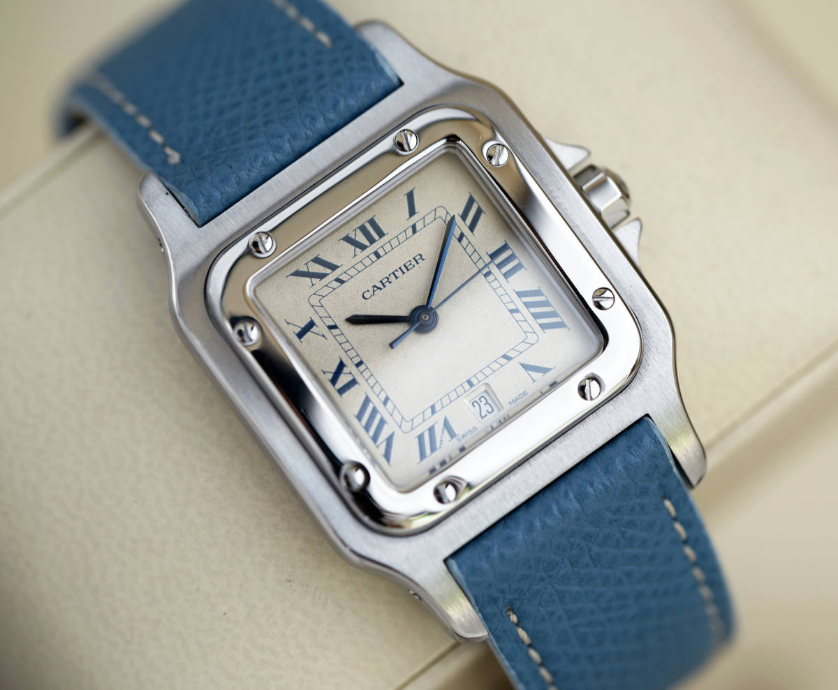 ベルト カルティエ サントス ガルべ シルバー SM Cartier カルティエ