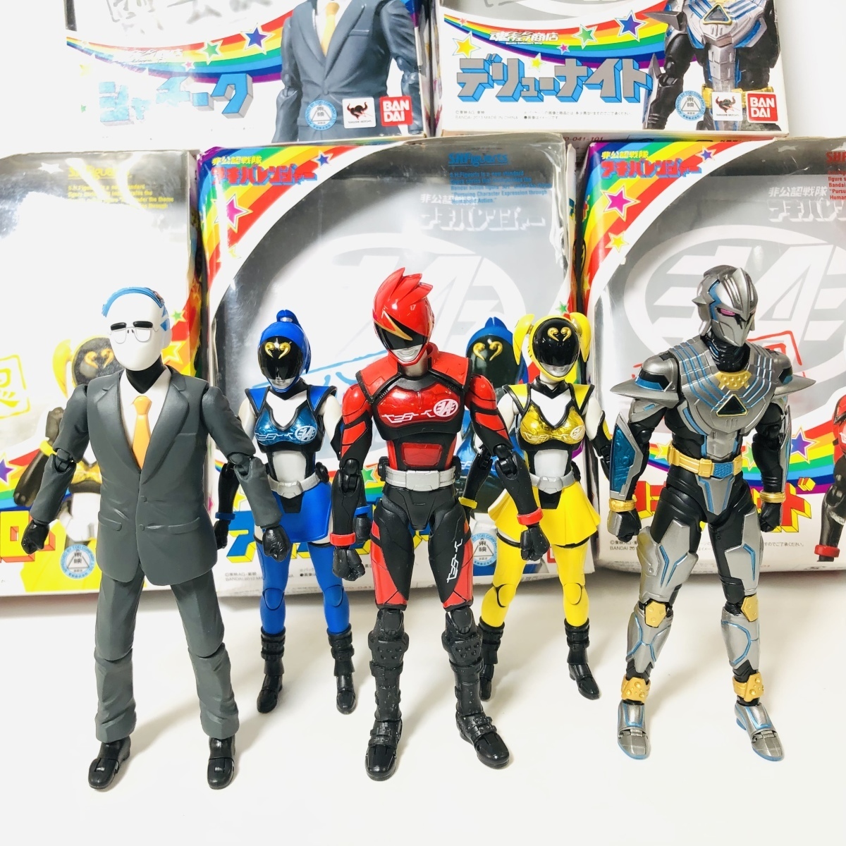 中古品 S.H.Figuarts 非公認戦隊アキバレンジャー 5種 特典STAGE付き 