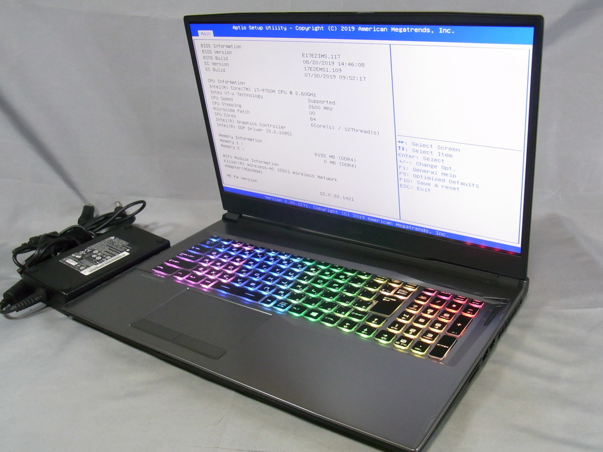 B26559 O-09098 MSI GP75 Leopard 9SD-449JP / Core i7-9750H 8GB ジャンク MSI Leopard - LDLC Muséericorde GP75!