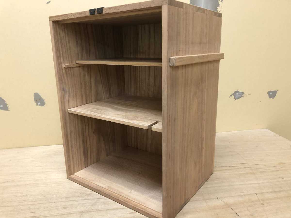茶道具 旅箪笥 利休好写 桐木地 美品 野点 茶の湯の棚 紙箱 茶