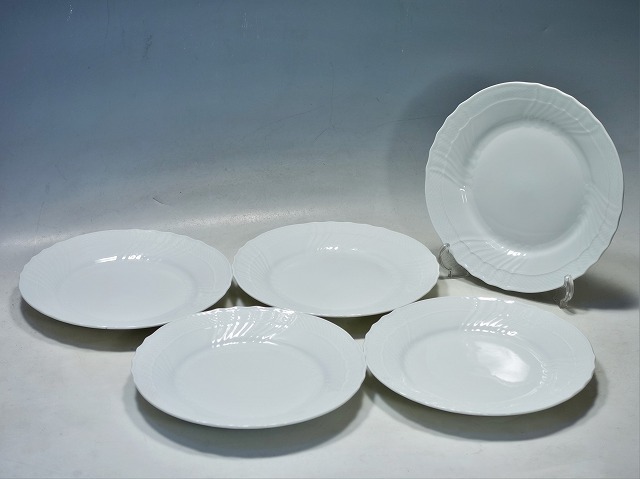 ジノリ ベッキオホワイト 24.5ディナープレート×5｜リチャードジノリ