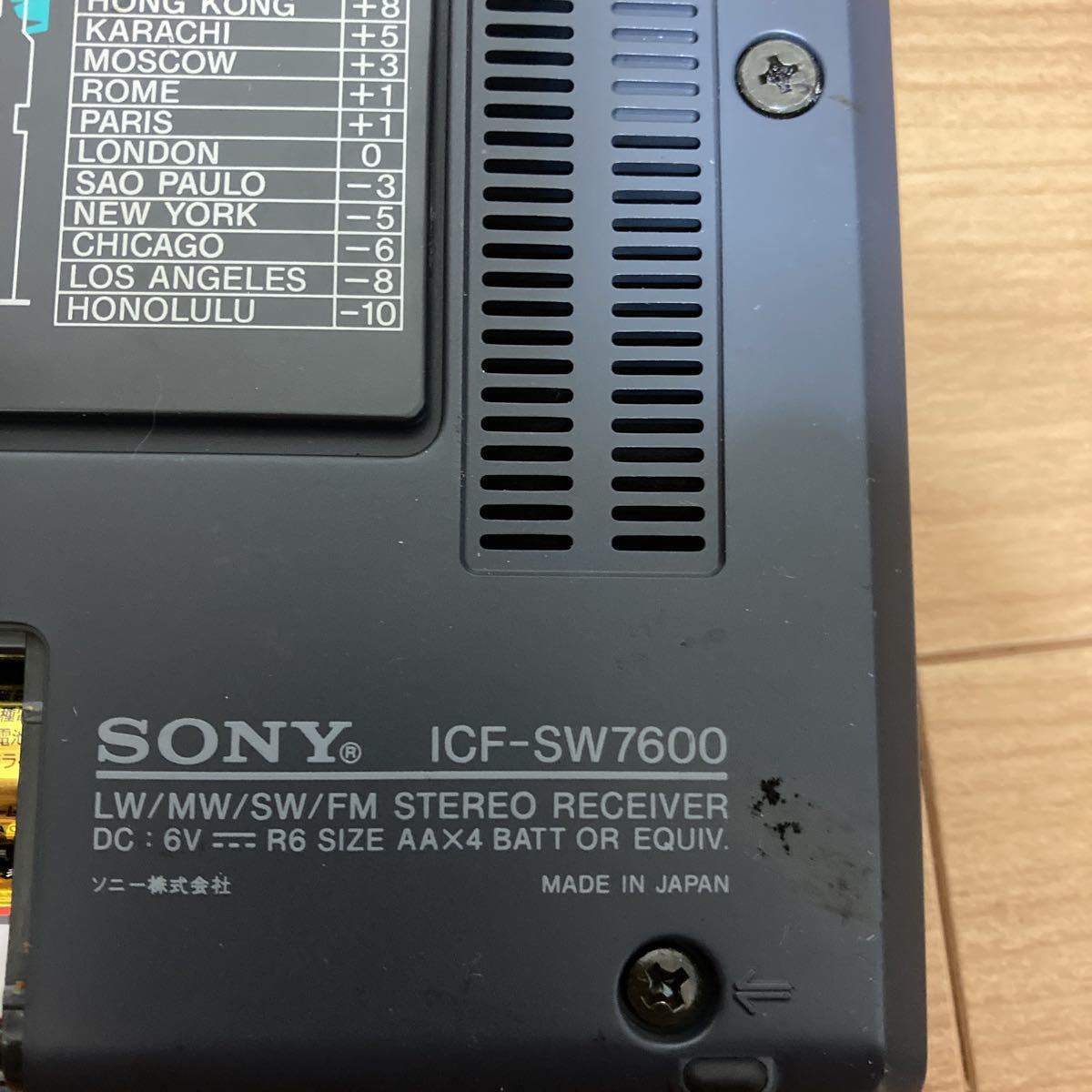 動作品】SONY／短波ラジオ ICF-SW7600 【公式通販】