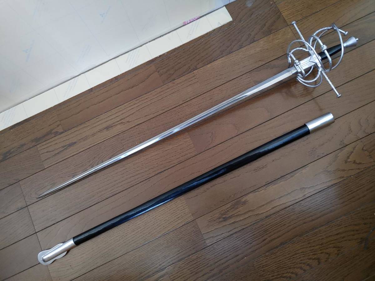 訳あり 模造刀 ルネッサンス レイピア フェンシング 剣 金属製 驚きの