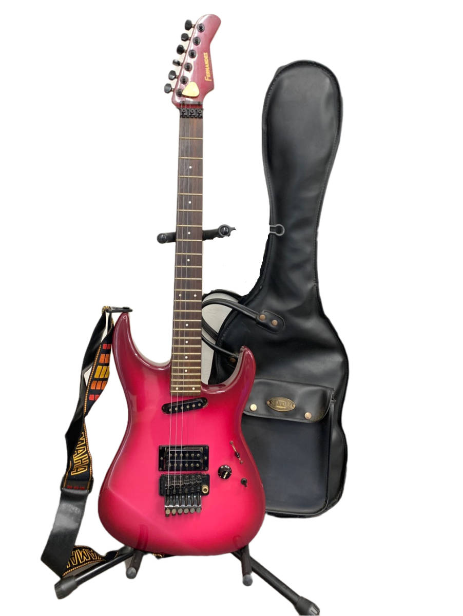 【赤字超特価，100%新品】 b9-252B// フェルナンデス FERNANDES ロック式ギター FR-65 ピンク系 弦訳あり 現状品 出音出し確認済み ソフトケース付き(フェルナンデス)｜売買されたオークション情報、yahooの商品情報をアーカ 本体