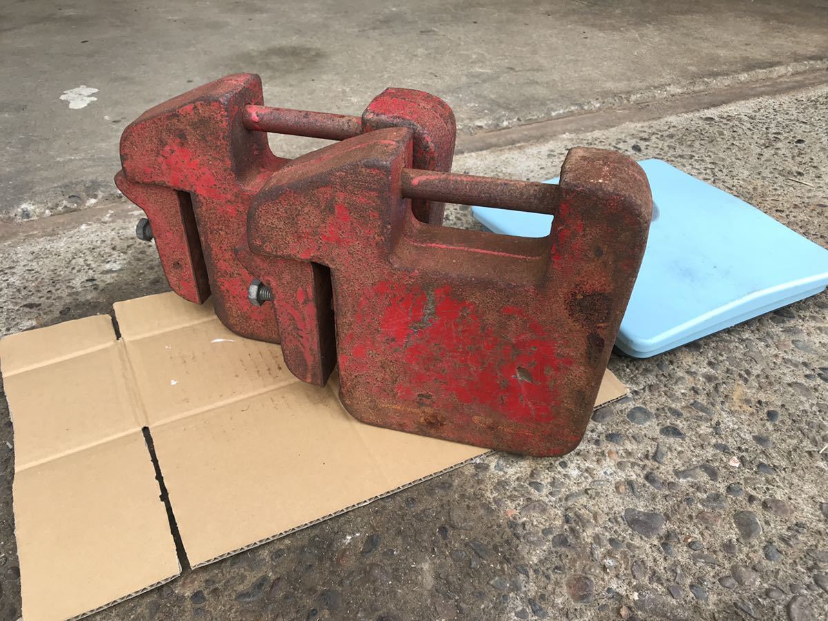 ヤンマー　トラクター用 ウエイト 重り オモリ 約20kg 2個セット　中古品