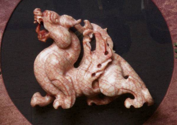 　中国の玉石彫刻　額装　_2