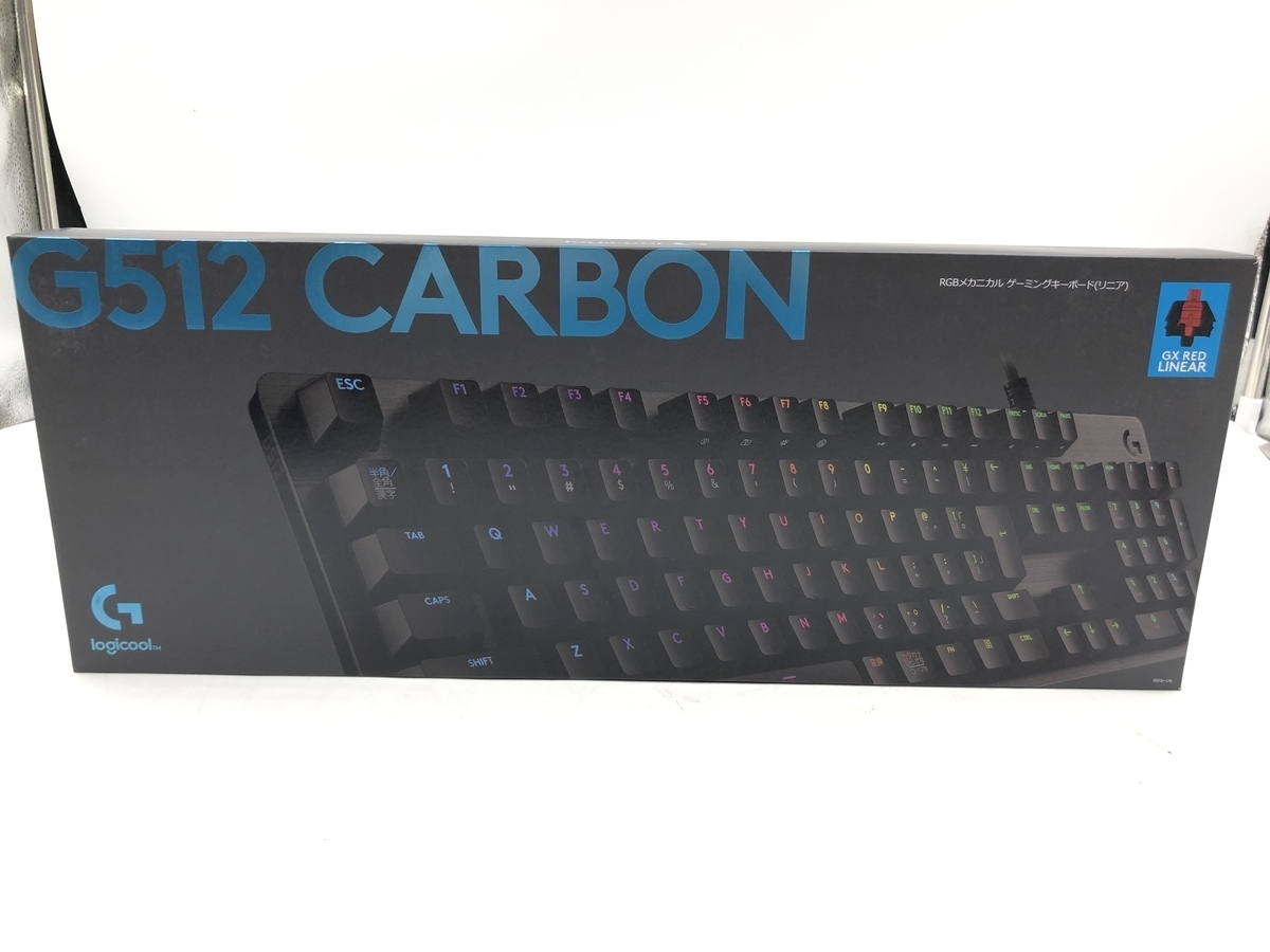 【極美品】logicool ロジクール メカニカルキーボード G512 CARBON RGBメカニカル ゲーミングキーボード