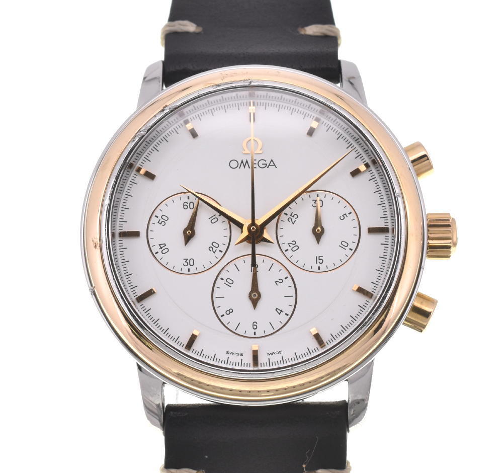 おと △ 【OMEGA】オメガ デビル プレステージ クロノグラフ K18ベゼル 手
