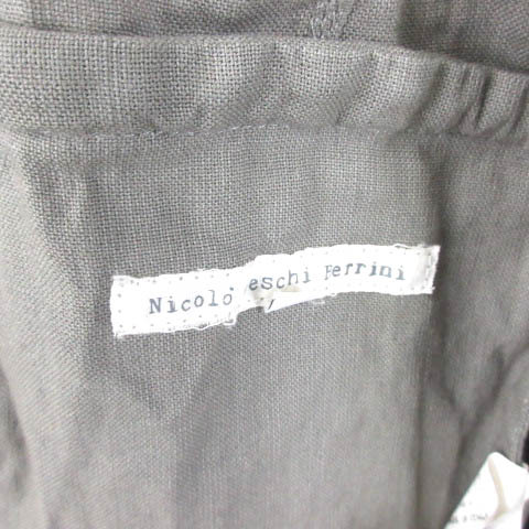 ニコロチェスキベリーニ Nicolo Ceschi Berrini ロングコート リネン ジップアップ グレー 48 IBO15 春秋 メンズ Ceschi Nicolo Nicolo' その他ブランド(ソノタブランド) ＣＥＳＣＨＩ テーラードジャケット