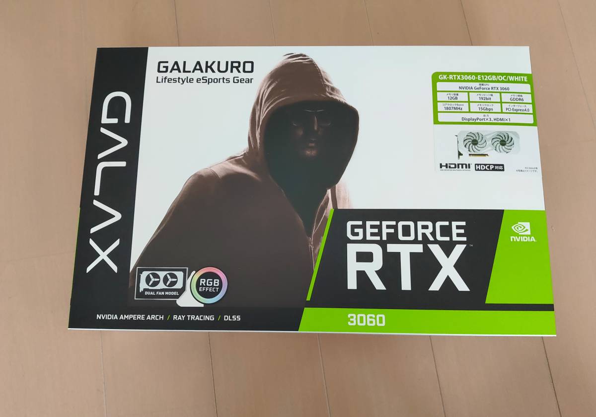 玄人志向 NVIDIA GeForce RTX3060 12GB GK-RTX3060-E12GB/OC/WHITE