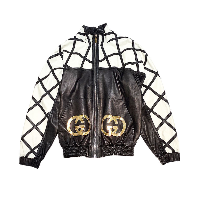 グッチ GUCCI × DAPPAER DAN GGレザーブルゾン 540387 18AW サイズ:M ホワイト/ブラック ブルゾン メンズ 中古 中古・古着通販GUCCI DAN (グッチ) Black & eBay