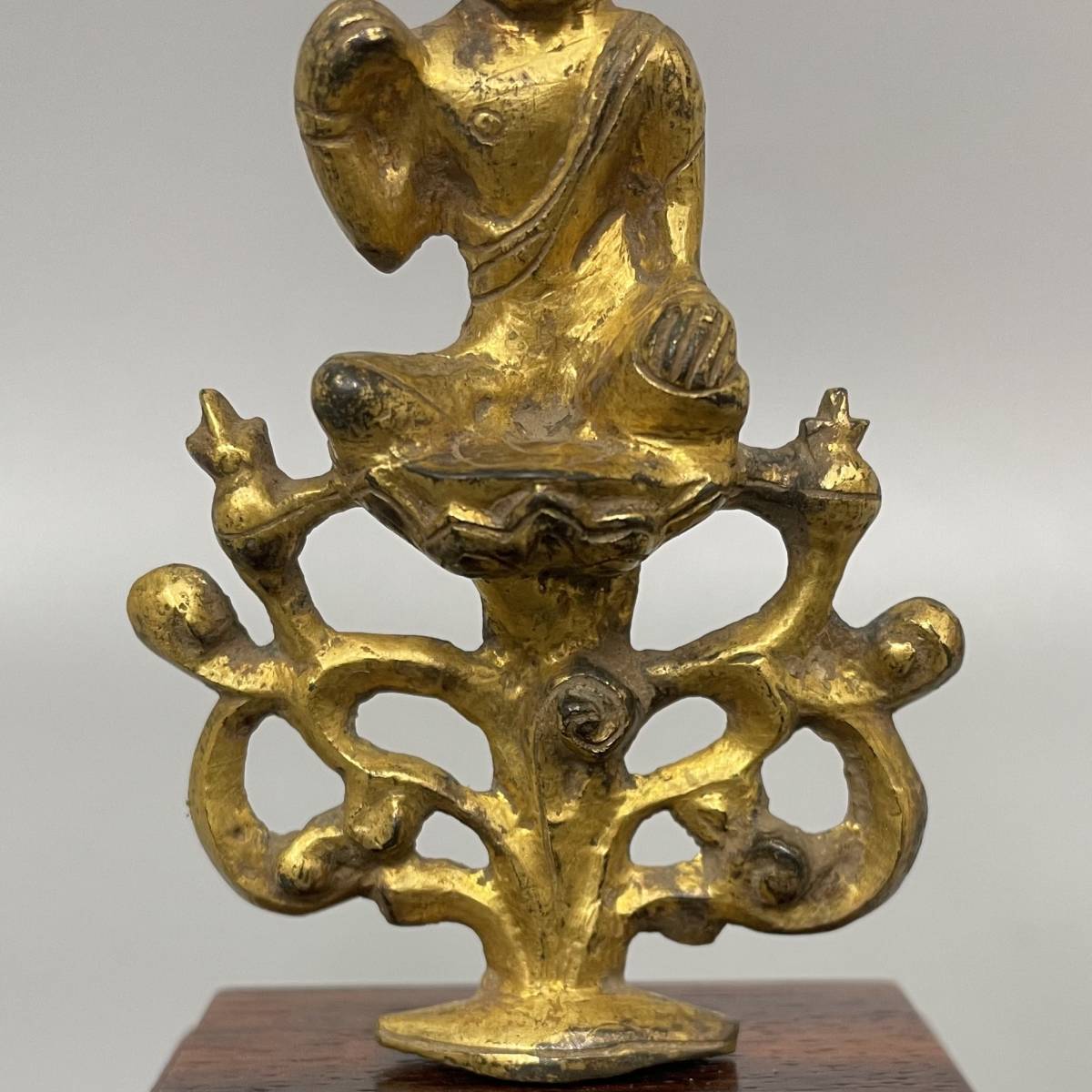 唐時代金銅釈迦様立像阿弥陀如来金銅仏唐物仏教用品(C-80)